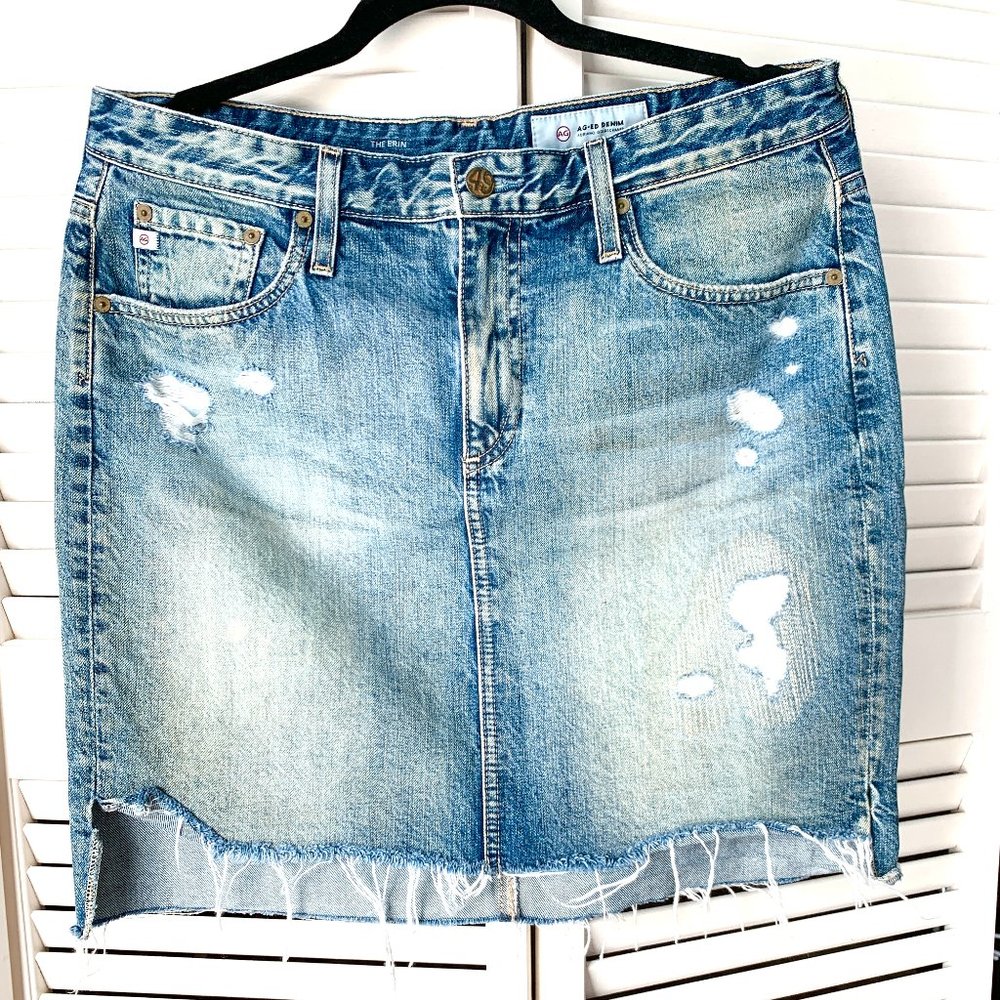 AG-ED Denim Skirt Size 31R Cotton